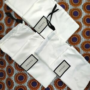 ❣️ GUCCI - (3) Authentic Shoe Covers Storage Bags for Shoes Small Leather Goods